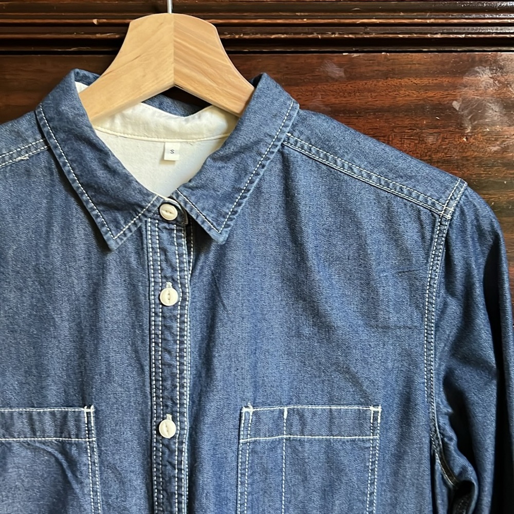 Muji Chambray Shirtdress - Picture 9 of 9